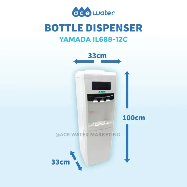 yamada bottle dispenser il688 12c measurement size